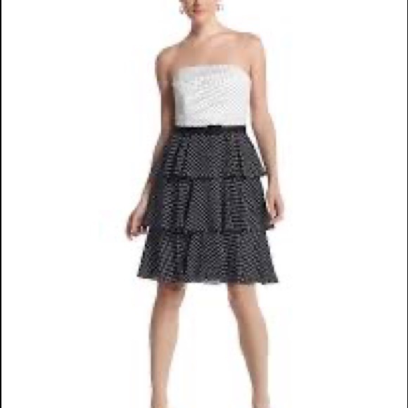 Black House White Market Strapless Dot Dress Size 8 NWT - Picture 2 of 7